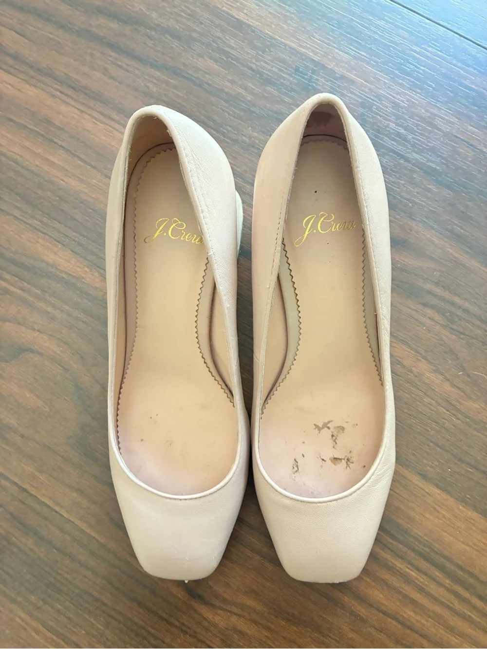 J. Crew Blush pink Cream Block Heel Pumps